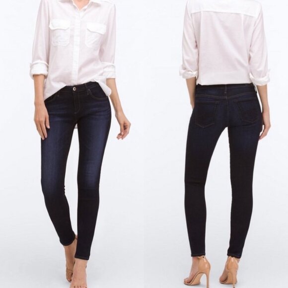 AG Adriano Goldschmied The Leggings Size 27 Super Skinny Jeans Dark Wash - Picture 5 of 11